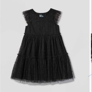Girls cat & jack brand gold and black party/ holiday dress